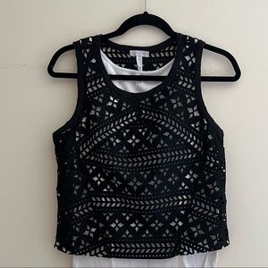 LEITH LASER CUTOUTS SLEEVELESS TOPS Size S